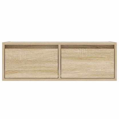 TV Cabinet with LED Lights Sonoma Oak 75x35,5x25 cm