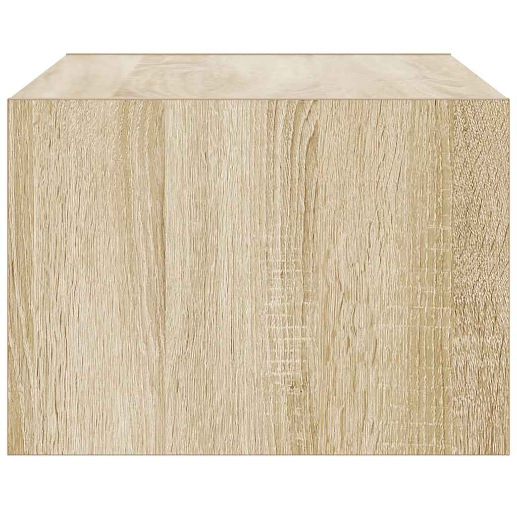 TV Cabinet with LED Lights Sonoma Oak 75x35,5x25 cm