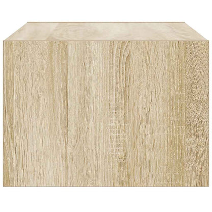 TV Cabinet with LED Lights Sonoma Oak 75x35,5x25 cm