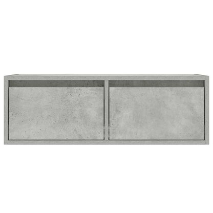 TV Cabinet with LED Lights Concrete Grey 75x35,5x25 cm