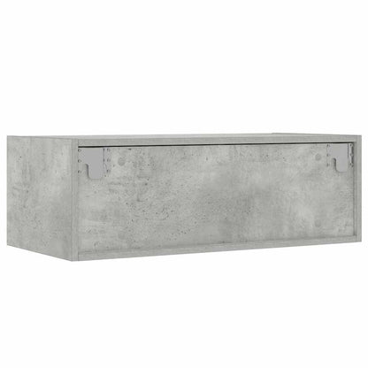 TV Cabinet with LED Lights Concrete Grey 75x35,5x25 cm