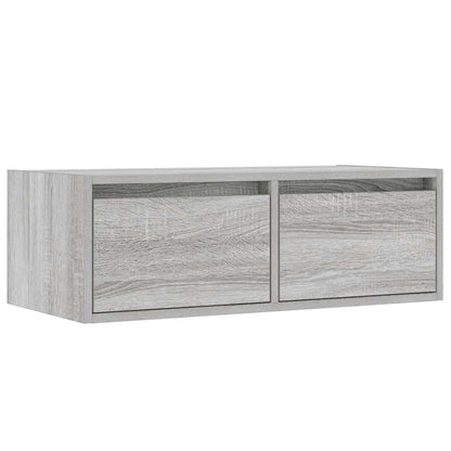 TV Cabinet with LED Lights Grey Sonoma 75x35,5x25 cm