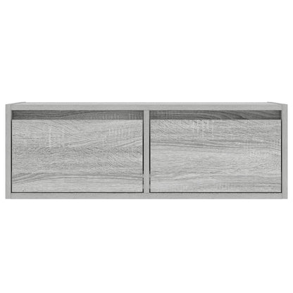 TV Cabinet with LED Lights Grey Sonoma 75x35,5x25 cm