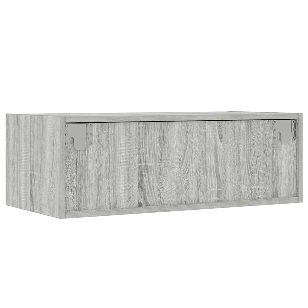 TV Cabinet with LED Lights Grey Sonoma 75x35,5x25 cm