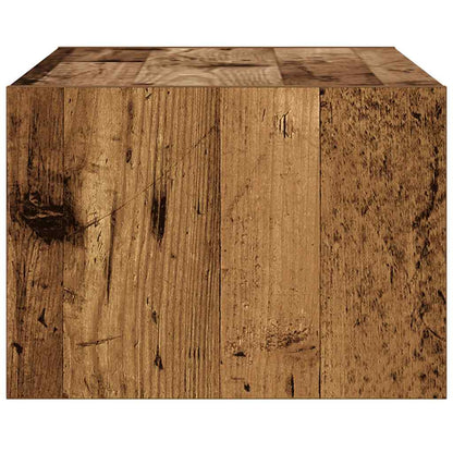 TV Cabinet with LED Lights Old Wood 75x35,5x25 cm