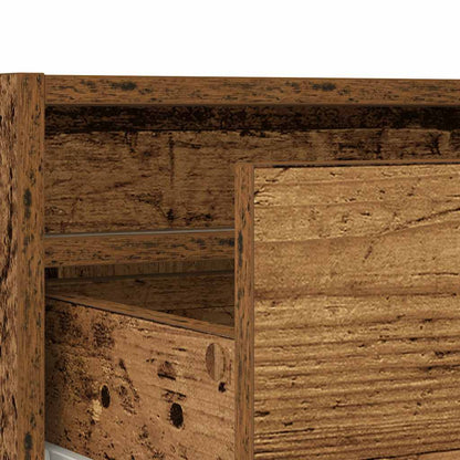 TV Cabinet with LED Lights Old Wood 75x35,5x25 cm