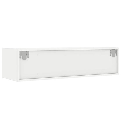 TV Cabinet with LED Lights White 100X35,5x25 cm
