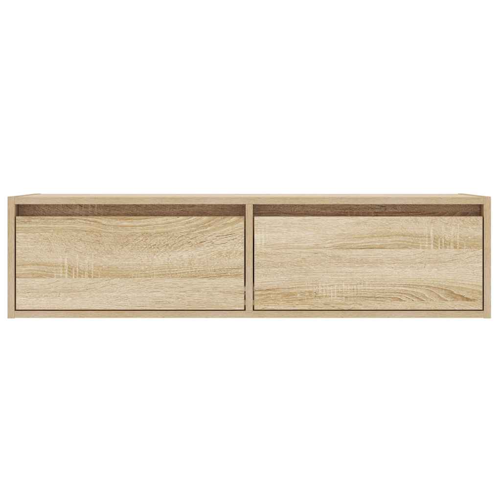 TV Cabinet with LED Lights Sonoma Oak 100X35,5x25 cm