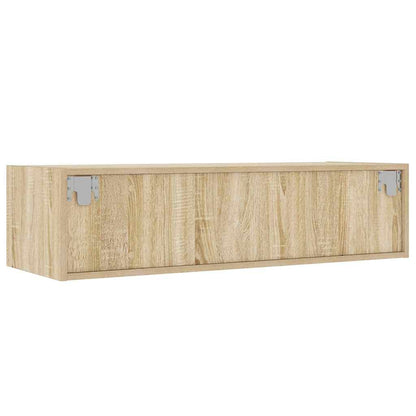 TV Cabinet with LED Lights Sonoma Oak 100X35,5x25 cm
