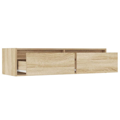 TV Cabinet with LED Lights Sonoma Oak 100X35,5x25 cm