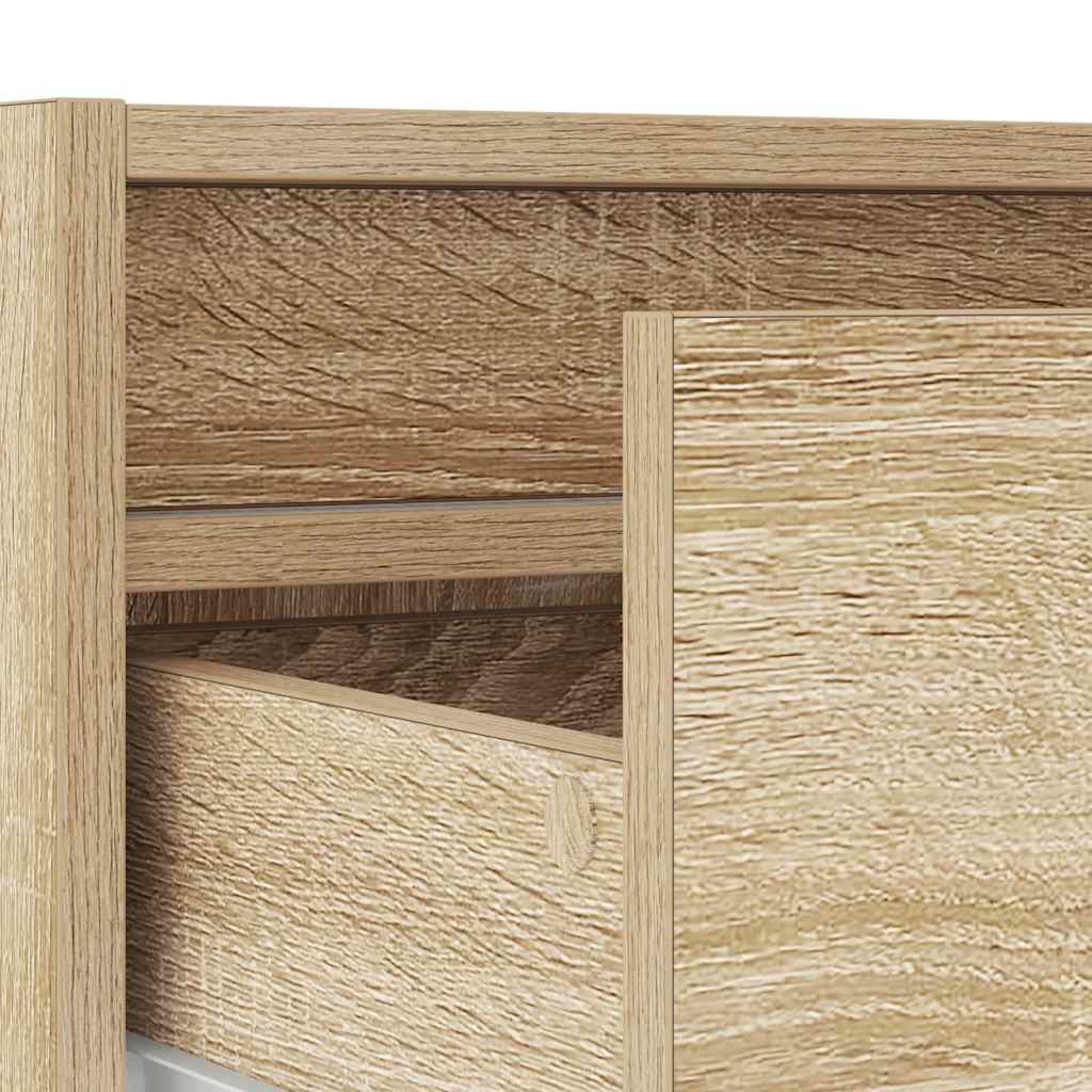 TV Cabinet with LED Lights Sonoma Oak 100X35,5x25 cm