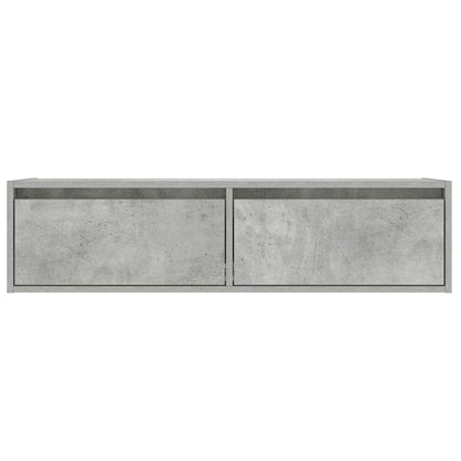 TV Cabinet with LED Lights Concrete Grey 100X35,5x25 cm
