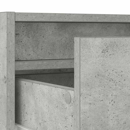TV Cabinet with LED Lights Concrete Grey 100X35,5x25 cm