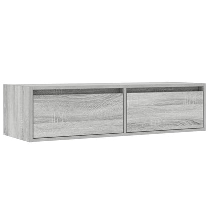 TV Cabinet with LED Lights Grey Sonoma 100X35,5x25 cm