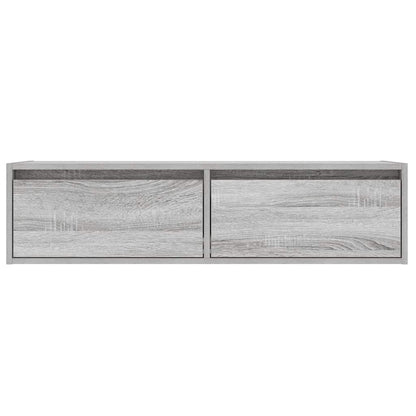 TV Cabinet with LED Lights Grey Sonoma 100X35,5x25 cm