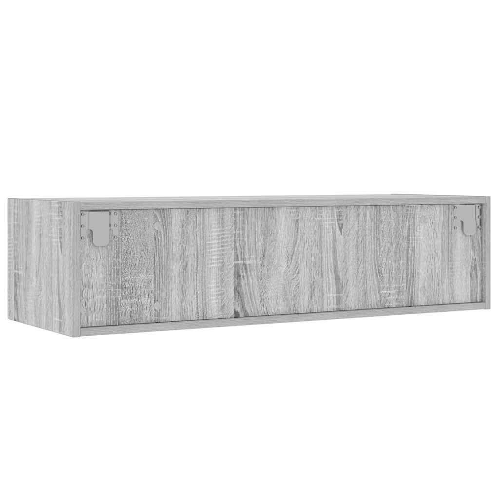 TV Cabinet with LED Lights Grey Sonoma 100X35,5x25 cm