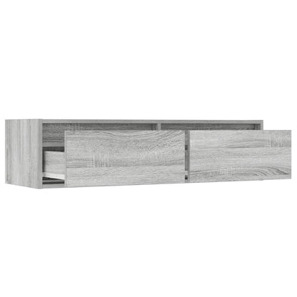 TV Cabinet with LED Lights Grey Sonoma 100X35,5x25 cm