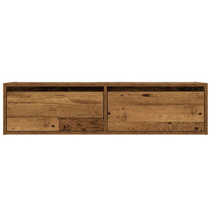 TV Cabinet with LED Lights Old Wood 100X35,5x25 cm