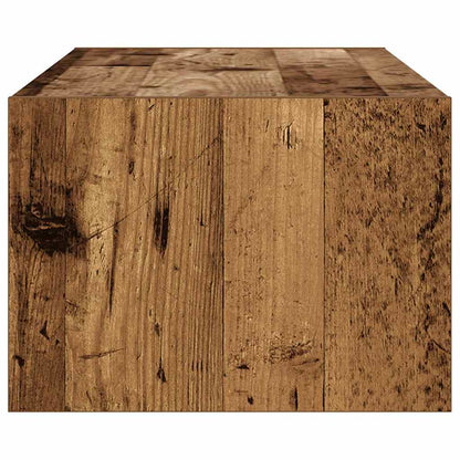 TV Cabinet with LED Lights Old Wood 100X35,5x25 cm