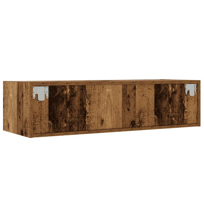 TV Cabinet with LED Lights Old Wood 100X35,5x25 cm