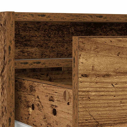 TV Cabinet with LED Lights Old Wood 100X35,5x25 cm