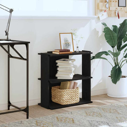 Bookcase 3-Tier Black 60x30x60 cm Engineered Wood