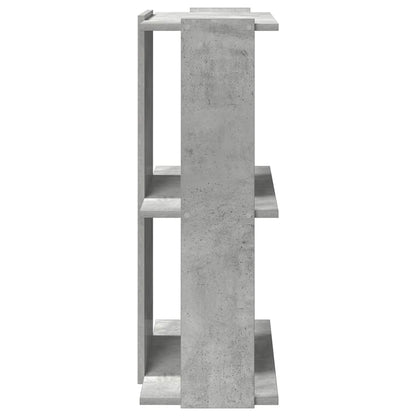 Bookcase 3-Tier Concrete Grey 60x30x80 cm Engineered Wood
