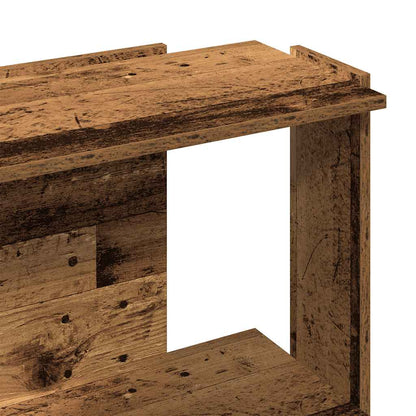 Bookcase 3-Tier Old Wood 60x30x80 cm Engineered Wood