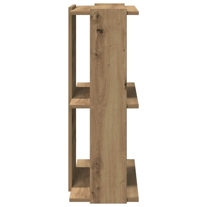 Bookcase 3-Tier Artisan Oak 60x30x80 cm Engineered Wood