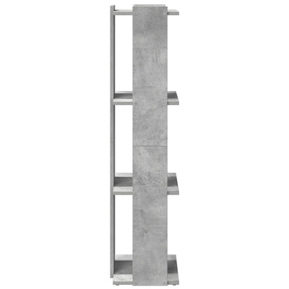 Bookcase 3-Tier Concrete Grey 60x30x120 cm Engineered Wood