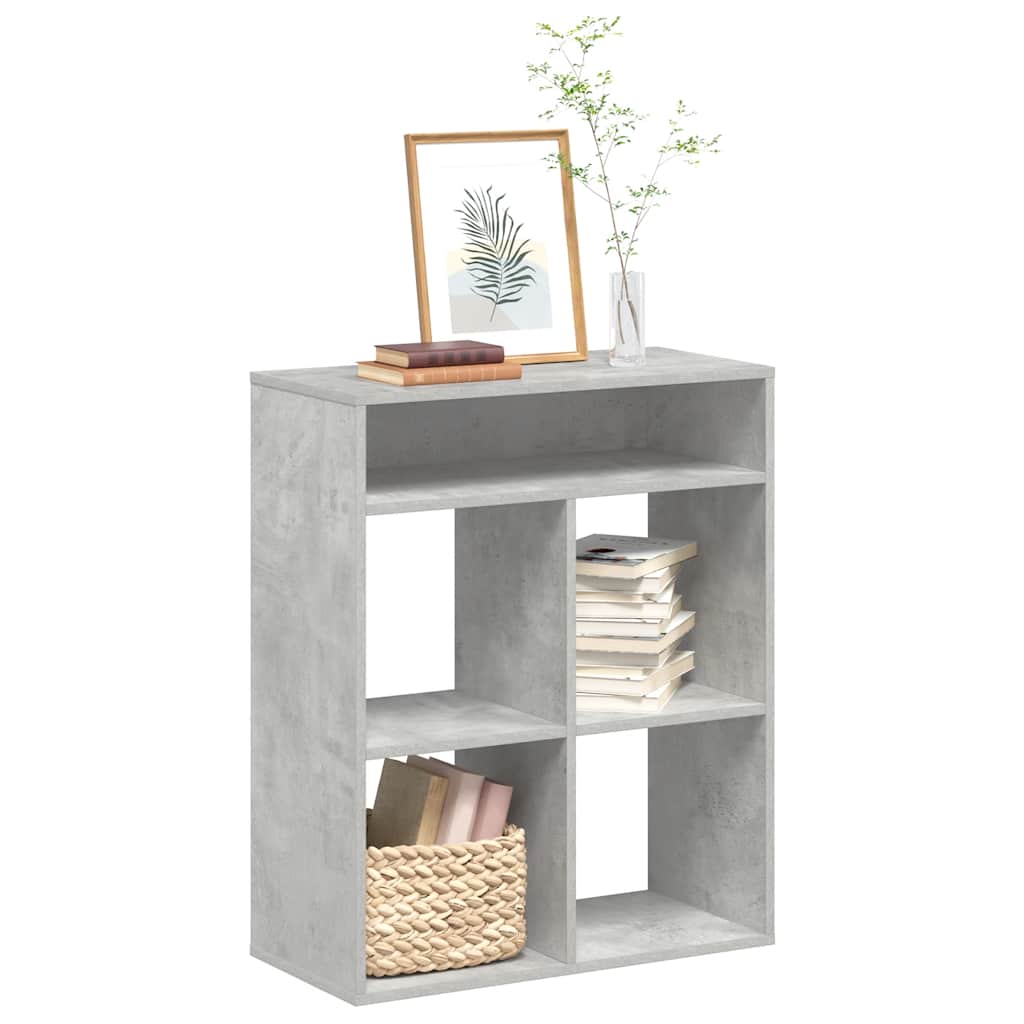 Book Cabinet Concrete Grey 66x31x80 cm Engineered Wood