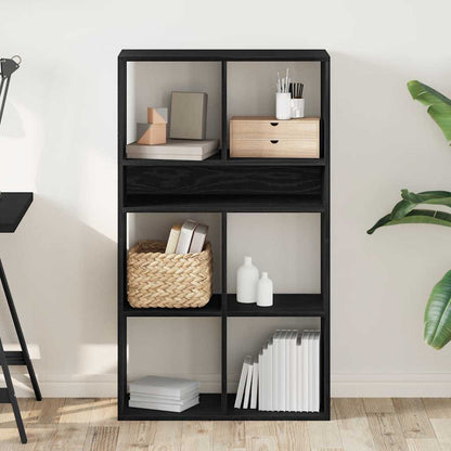 Book Cabinet Black 66x31x112 cm Engineered Wood