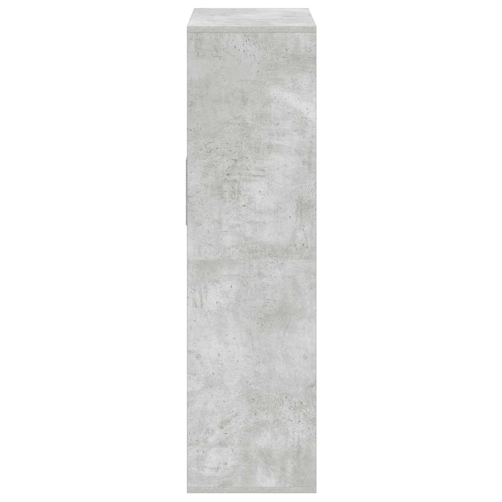 Book Cabinet Concrete Grey 66x31x112 cm Engineered Wood