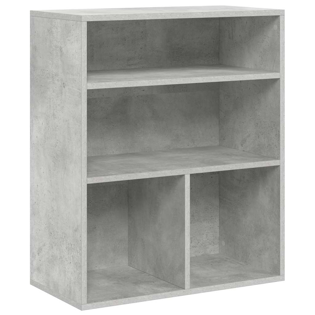 Book Cabinet Concrete Grey 60x30x71.5 cm Engineered Wood