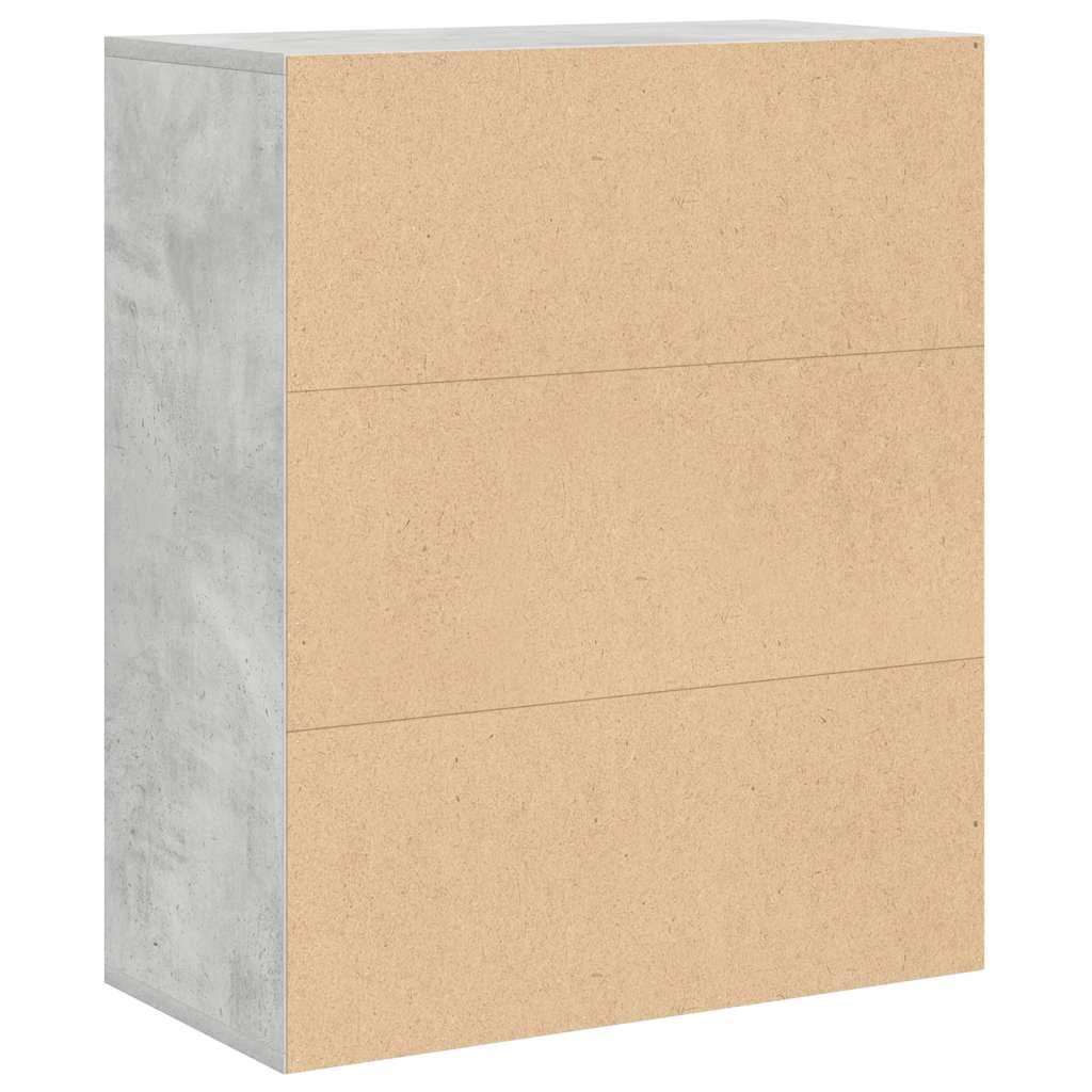 Book Cabinet Concrete Grey 60x30x71,5 cm Engineered Wood