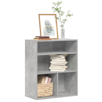 Book Cabinet Concrete Grey 60x30x71.5 cm Engineered Wood