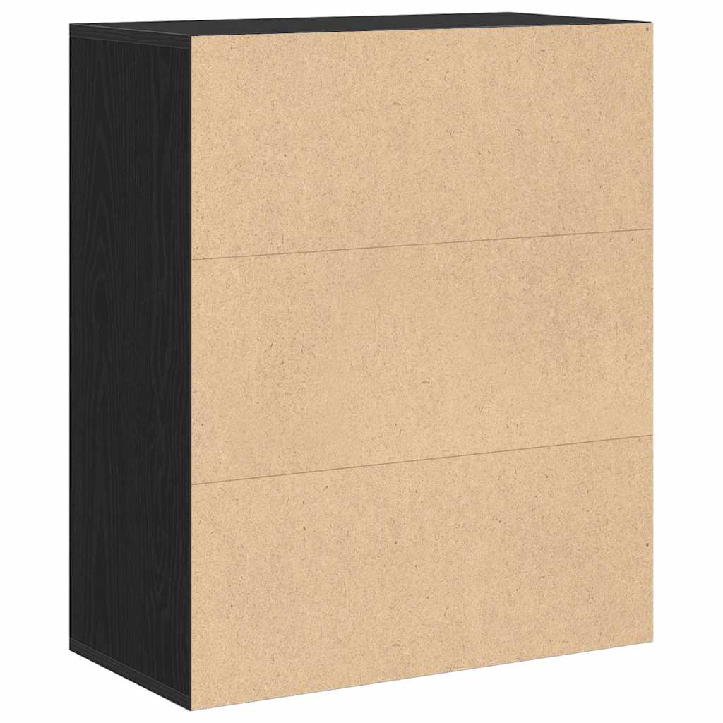Book Cabinet Black 60x30x71,5 cm Engineered Wood