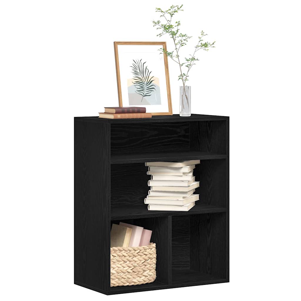 Book Cabinet Black 60x30x71,5 cm Engineered Wood