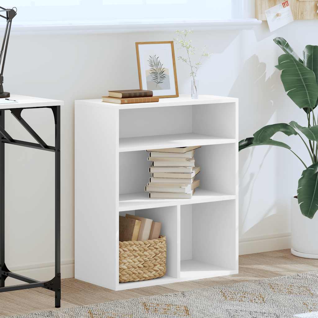 Book Cabinet White 60x30x71,5 cm Engineered Wood