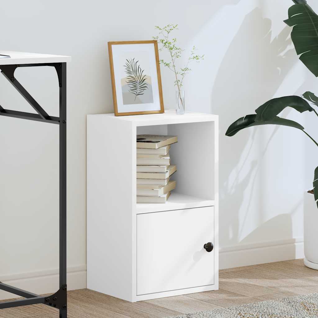 Bookcase White 31x24x52 cm Engineered Wood