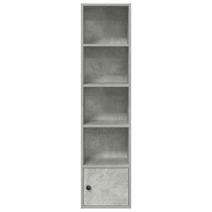 Bookcase Concrete Grey 31x24x127 cm Engineered Wood