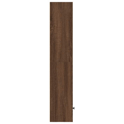 Bookcase Brown Oak 31x24x127 cm Engineered Wood