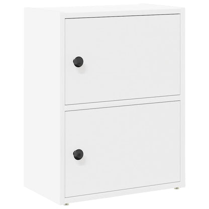 Bookcase White 40x24x52 cm Engineered Wood