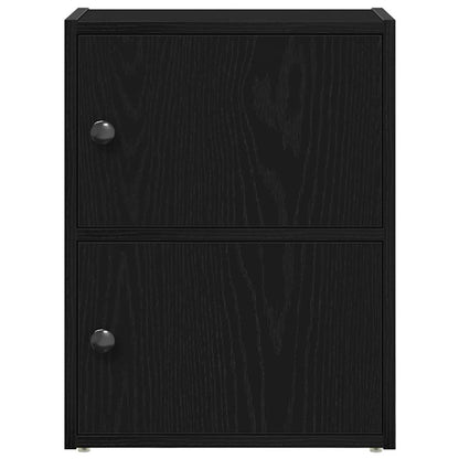 Bookcase Black Oak 40x24x52 cm Engineered Wood