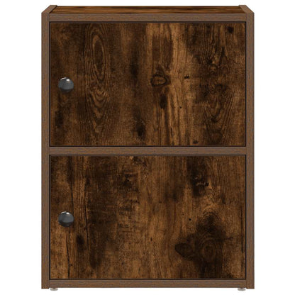 Bookcase Smoked Oak 40x24x52 cm Engineered Wood