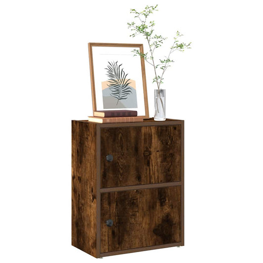 Bookcase Smoked Oak 40x24x52 cm Engineered Wood