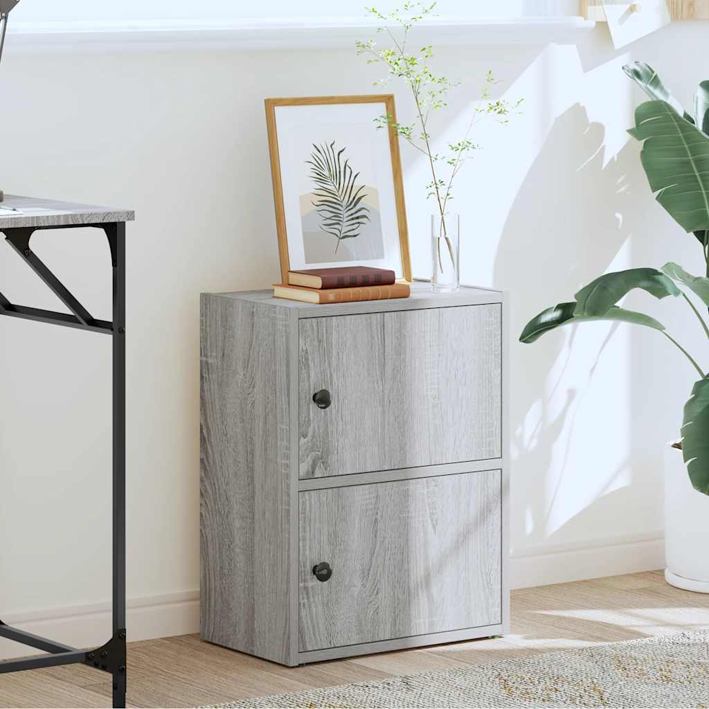 Bookcase Grey Sonoma 40x24x52 cm Engineered Wood