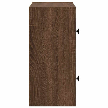 Bookcase Brown Oak 40x24x52 cm Engineered Wood