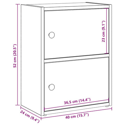 Bookcase Brown Oak 40x24x52 cm Engineered Wood