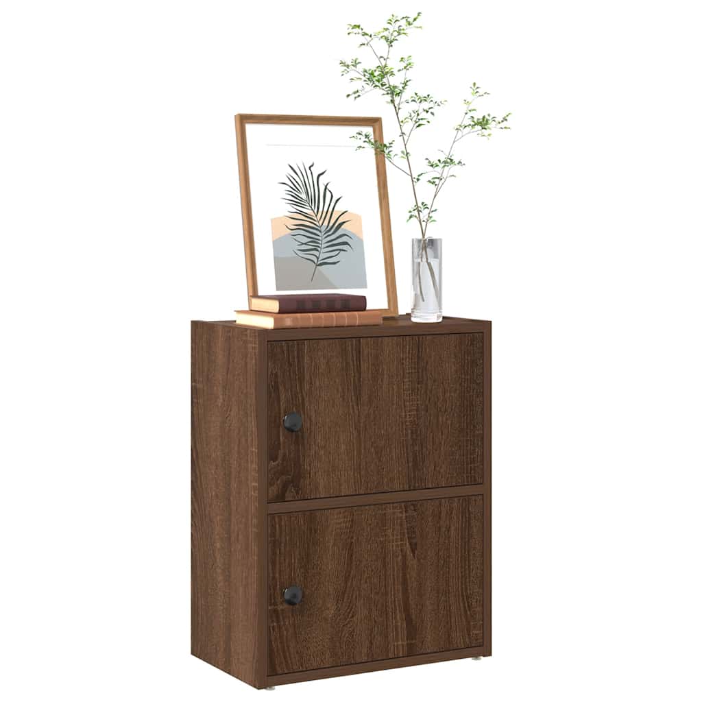Bookcase Brown Oak 40x24x52 cm Engineered Wood